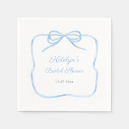 Etwas Blue Coquette Bow Brautparty Party Serviette