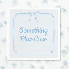 Etwas Blue Crew Bow Personalisiert Brautparty Serviette