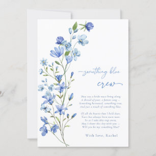 Etwas Blue Crew Bridesmaid Vorschlagskarte Einladung