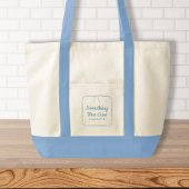 Etwas Blue Crew Elegante Bow Individuelle Name Tragetasche