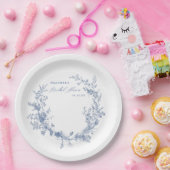 Etwas Blue Dusty Blue Brautparty Pappteller (Party)