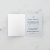 Etwas Blue EleganBlue Rose Brautparty Dankeskarte (Innenseite)