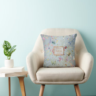 Etwas Blue Elegant Wildblume Mr. and Mrs. Kissen