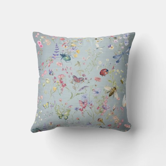 Etwas Blue Elegant Wildblume Mr. and Mrs. Kissen (Rückseite)