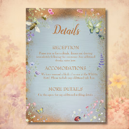 Etwas Blue Elegante Wildblume Enclosure Card Begleitkarte