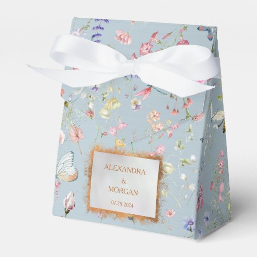 Etwas Blue Elegante Wildblume Gevor Box Geschenkschachtel (Vorderseite)