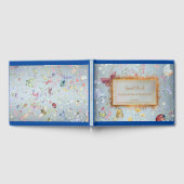 Etwas Blue Elegante Wildblume Hochzeit Gästebuch (Voll)