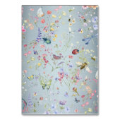 Etwas Blue Elegante Wildblume Hochzeit Tischnummer (Rückseite)