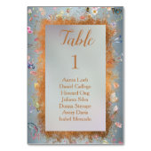 Etwas Blue Elegante Wildblume Hochzeit Tischnummer (Vorderseite)