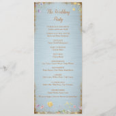 Etwas Blue Elegante Wildblume Hochzeitsprogramm Programm (Rückseite)
