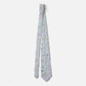 Etwas Blue Elegante Wildblume Necktie Krawatte (Rückseite)