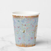 Etwas Blue Elegante Wildblume Pappbecher (Rechts)