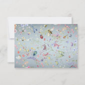 Etwas Blue Elegante Wildblume RSVP Card (Rückseite)