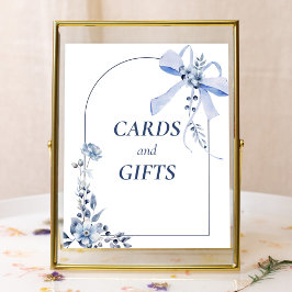 Etwas Blue Floral Bow Arch Cards & Gifts Poste Poster