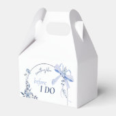 Etwas Blue Floral Bow Brautparty Geschenkschachtel (Rückseite)