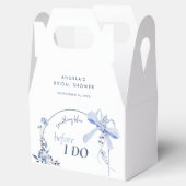 Etwas Blue Floral Bow Brautparty Geschenkschachtel (Geöffnet)
