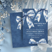 Etwas Blue Floral Bows Brautparty Einladung
