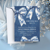 Etwas Blue Floral Bows Brautparty Einladung
