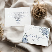 Etwas Blue Floral Brautparty Danke Karte