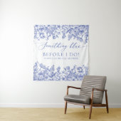 Etwas Blue Floral Brautparty Foto Hintergrund Wandteppich (Beispiel)