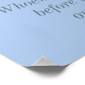 Etwas Blue Floral Brautparty Ring Hunt Game Poster (Ecke)