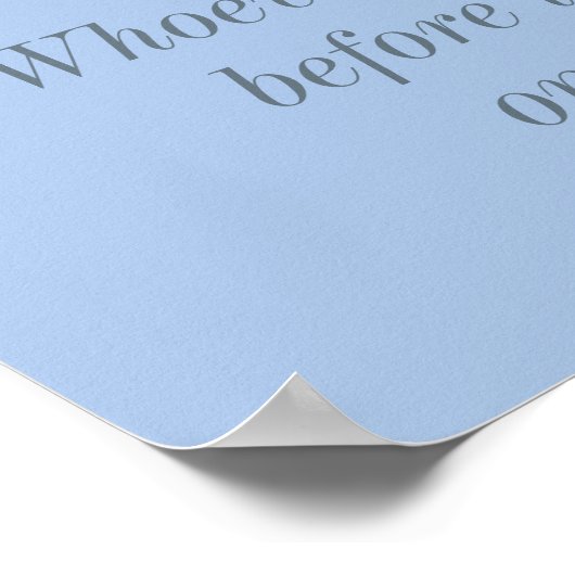 Etwas Blue Floral Brautparty Ring Hunt Game Poster (Ecke)