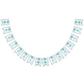 Etwas Blue Floral Brautparty Wimpelkette (Alle)