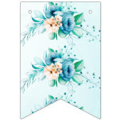 Etwas Blue Floral Brautparty Wimpelkette (Erste Fahne)