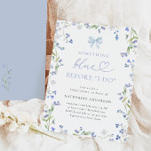 Etwas Blue Floral Bridal Dusche Einladung