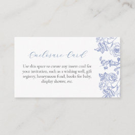 Etwas Blue Floral Custom Encryption Card Begleitkarte