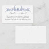 Etwas Blue Floral Custom Encryption Card Begleitkarte (Vorne/Hinten)