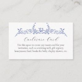 Etwas Blue Floral Custom Encryption Card Begleitkarte