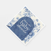 Etwas Blue Floral French Toile Baby Dusche Serviette (Ecke)