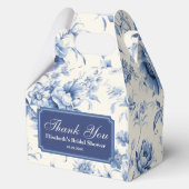 Etwas Blue Floral French Toile Chinoiserie Geschenkschachtel (Vorderseite)