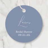 Etwas Blue Floral Gevor Tags Geschenkanhänger (Rückseite)