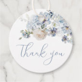 Etwas Blue Floral Gevor Tags Geschenkanhänger (Vorderseite)