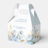 Etwas Blue Floral Gold Polterabend Geschenkschachtel (Rückseite)