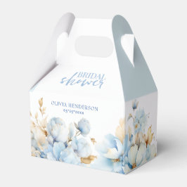 Etwas Blue Floral Gold Polterabend Geschenkschachtel