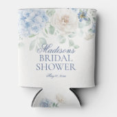 Etwas Blue Floral Hydrangea Brautparty Dosenkühler (Vorderseite)