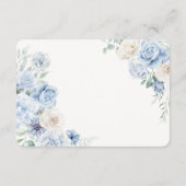 Etwas Blue Floral Hydrangea Bridal Registry Begleitkarte (Rückseite)