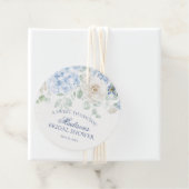 Etwas Blue Floral Hydrangea Bridal Show Circle Geschenkanhänger (Beispiel)