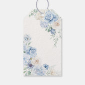 Etwas Blue Floral Hydrangea Gastgeschenk Hochzeit Geschenkanhänger (Rückseite)