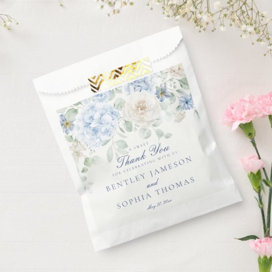 Etwas Blue Floral Hydrangea Hochzeit Dessert Geschenktütchen (Versiegelt)