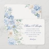 Etwas Blue Floral Hydrangea teilen ein Rezept Begleitkarte (Vorne/Hinten)