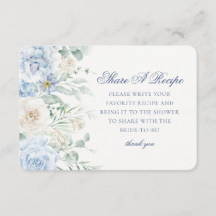 Etwas Blue Floral Hydrangea teilen ein Rezept Begleitkarte