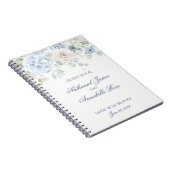 Etwas Blue Floral Hydrangea Wedding Guest Book Notizblock (Rechte Seite)