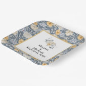 ETWAS BLUE FLORAL PATTERN PAPPTELLER (Gewinkelt)