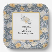 ETWAS BLUE FLORAL PATTERN PAPPTELLER (Vorderseite)