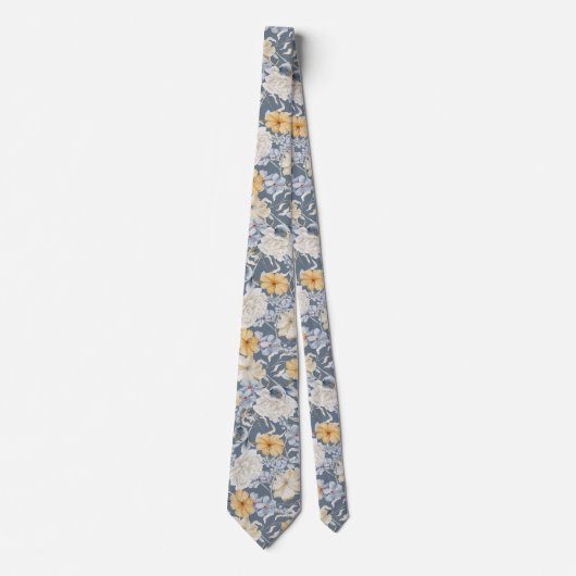 ETWAS BLUE FLORAL PATTERN Wedding Krawatte (Vorderseite)