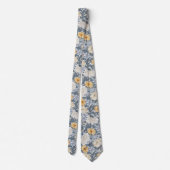 ETWAS BLUE FLORAL PATTERN Wedding Krawatte (Rückseite)